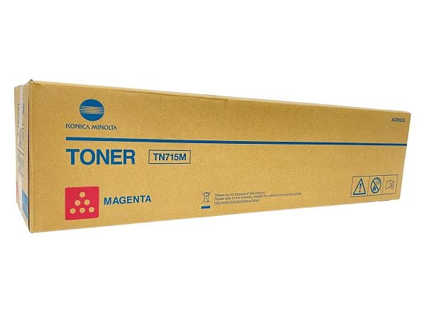 Genuine OEM Konica Minolta TN715M Magenta Toner for bizhub C750i (ACP8330)