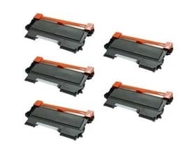 Compatible Brother TN450 High Yield Black Toner Cartridges – Set of 5