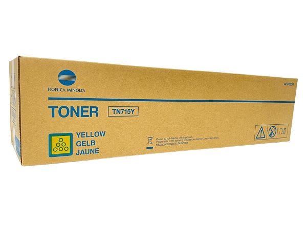 Genuine OEM Konica Minolta TN715Y Yellow Toner for bizhub C750i (ACP8230)