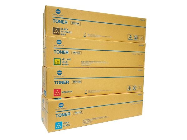 Genuine OEM Konica Minolta TN-715 Toner for bizhub C750i (BK/C/M/Y) (4 Pack)