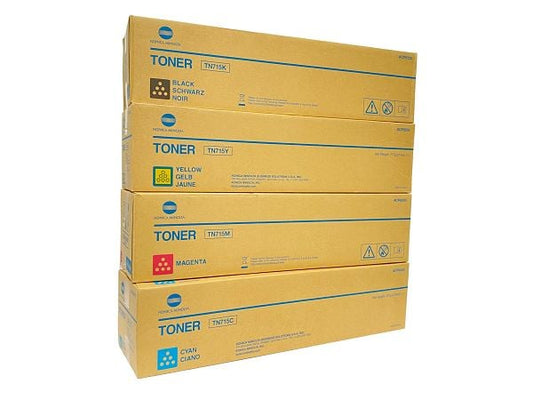 Genuine OEM Konica Minolta TN-715 Toner for bizhub C750i (BK/C/M/Y) (4 Pack)