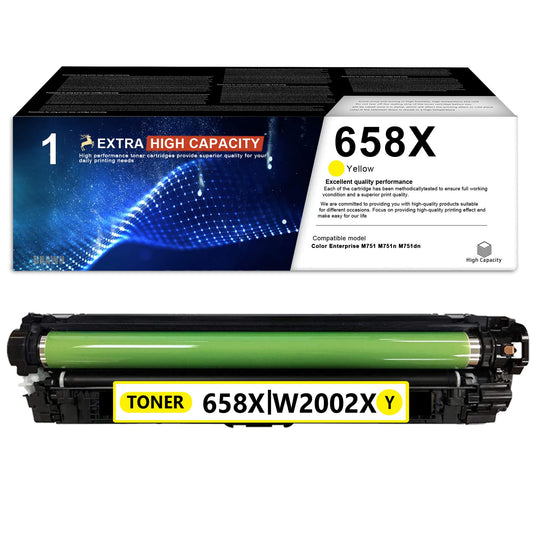 Compatible HP 658X (W2002X) High Yield Yellow Toner Cartridge