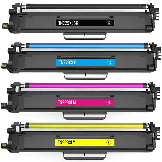 Compatible Brother TN229XL Set of 4 (BK/C/M/Y) Laser Toner Cartridges