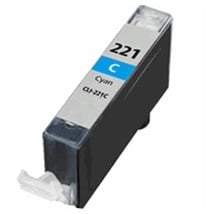 Compatible canon cli-221 cyan ink cartridge w/ chip