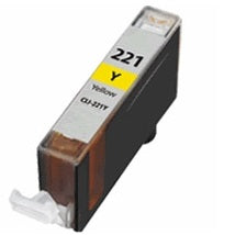 Compatible canon cli-221 yellow ink cartridge w/ chip