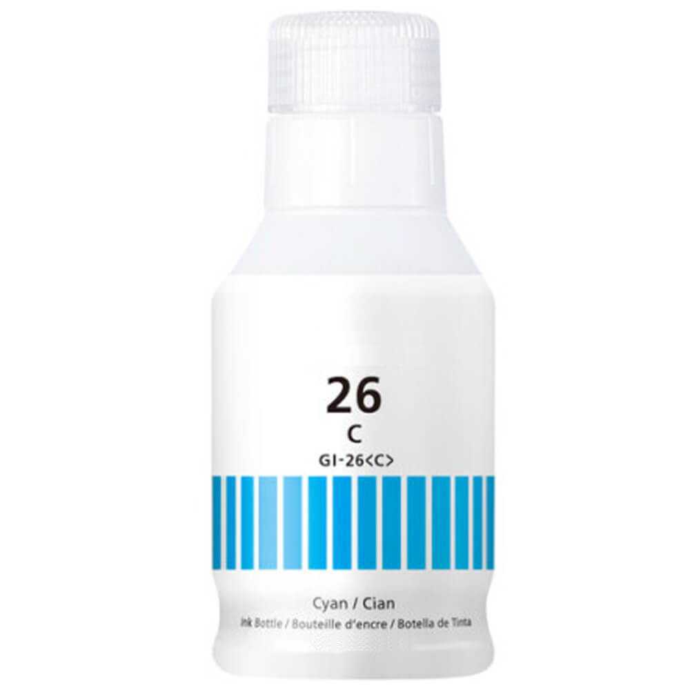 Compatible Canon GI-26C Cyan Ink Bottle 135mL - Pigment