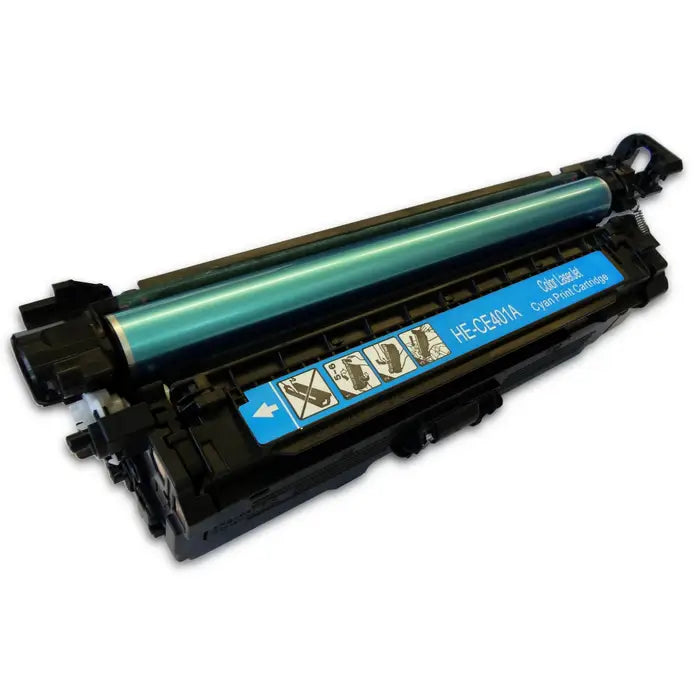 Remanufactured Hewlett Packard CE401A (HP 507A) Cyan Laser Toner Cartridge