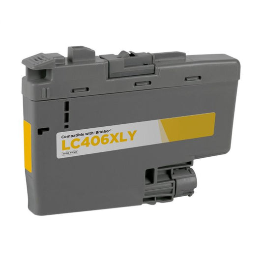 Compatible Brother LC406XLY Yellow High Yield Ink Cartridge