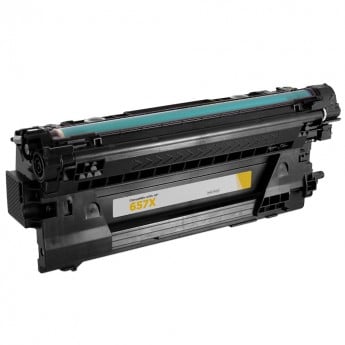 Compatible hp 657x (cf472x) high-yield yellow toner cartridge