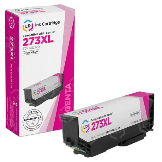 Remanufactured Epson T273XL320 273XL High Yield Magenta Ink Cartridge