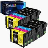 Remanufactured Bulk Set of 10 Ink Cartridges for Epson: 4 254XL Black & 2 each of 252XL Cyan, Magenta, Yellow