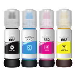 Compatible Epson T552 High Yield Combo Ink Bottles BK/C/M/Y
